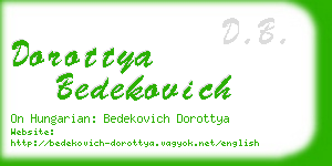 dorottya bedekovich business card